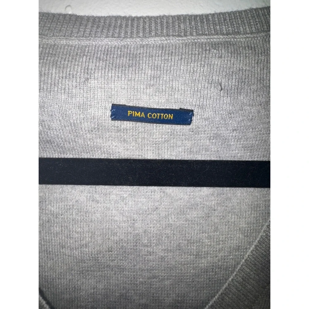 Polo Ralph Lauren Mens Pima Cotton V-Neck Sweater Vest Grey XL